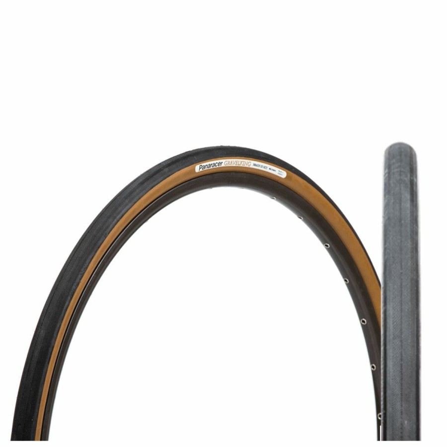 Components * | Panaracer Gravel King 700X26C Black/Brown Folding Tyre Tendy Style