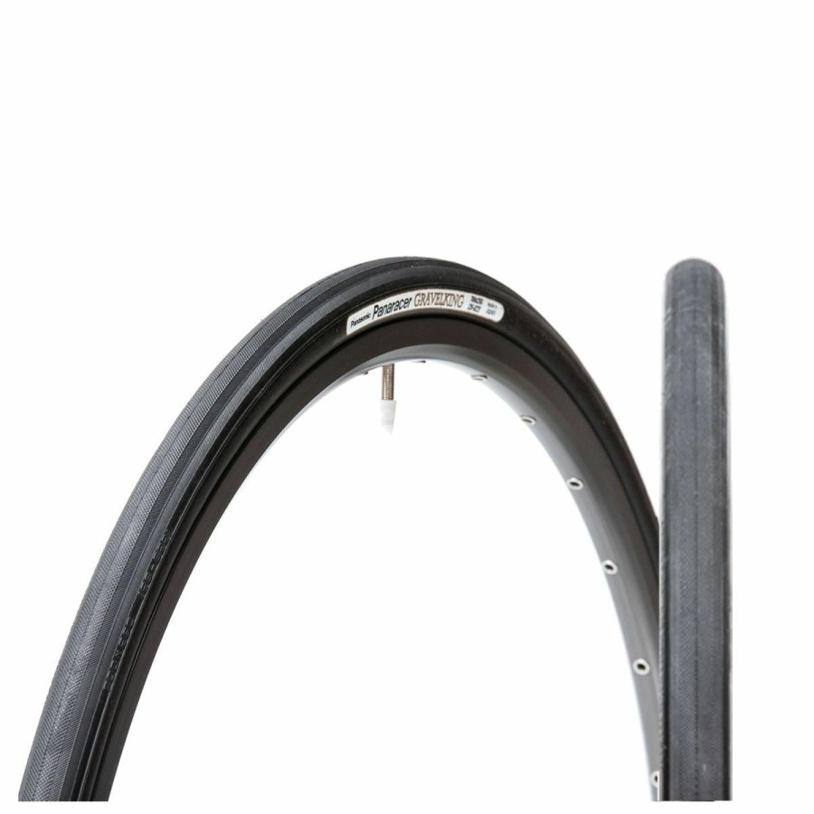 Components * | Panaracer Gravel King 700X26C Black Folding Tyre New Threads